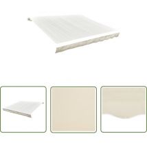 The Living Store Markisenbespannung Canvas Creme 450x300 Cm - Markisenbezug - Markise - Sonnenschutz - Terrasse - Garten