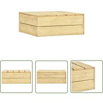The Living Store Gartentisch 75x75x31 cm Kiefernholz Imprägniert - Gartentisch - Holzt Tisch - Kiefernholz - Outdoor Möbel - Terrassenmöbel