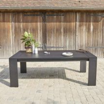 Berah Getah - Gartentisch aus schwarzem Aluminium für 6 Personen