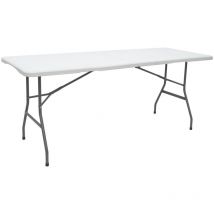Gartentisch l 180x70x74cm Weiß