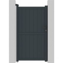 Gartentor aus Aluminium Maurice - 101.2 x 180.9 cm - Grau