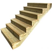 Vinuovo - Holztreppe H222cm 7 Stufen, Breite 160cm, mit Setzstufen