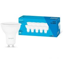 Pack de 10 Bombillas led Dicroica GU10, 5W (equivalente a 40W de incandescencia), Luz fría 6500K, Casquillo GU10 , Ángulo 110o, 400 lm - Garza