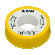 Bisan - Gas Plumbers Teflon White ptfe Tape Thread Seal Leak Fix 12m x 12mm x 0.1mm