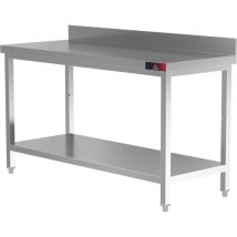 Gasfrit – Industrieller Wandarbeitstisch Aus Edelstahl Mural 2500 X 600 X 850 + 100 Mm