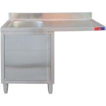Gasfrit - Spüle Industriell De Edelstahl 1 Senos 1 Abtropffläche Unterschrank Y Aussparung Geschirrspüler 1200 X 600 X 850+ 100 Mm