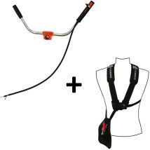 GT Garden Gasgriff und Tragegurt für Multitool 4 in 1 – 80 cm Kabel – 80 cm Gaszug – 8 mm Durchmesser – 26 mm Rohrdurchmesser