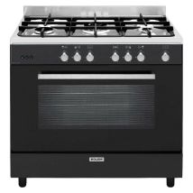 Glemgas - Gasherd 109l 5 flammen schwarz - Glem - ge960cmbk2