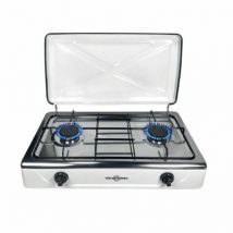 Gasherd Vitrokitchen 202bb Edelstahl Kompakt Zwei Brenner
