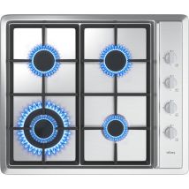 Iseasy - Gaskochfeld 4 Flammen Einbauherd mit 4 Kochfeldern Erdgas Propangas Silbrig(4 Brenner – Edelstahl)