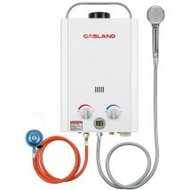 Gasland BE158 Tankless, scaldabagno a gas da 6 l, 30/37 mbar, istantaneo lpg per doccia da campeggio, doccia cavalli, rv da viaggio