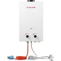 Gasland BS264-DE 10L 50mbar Tankless Gasdurchlauferhitzer, Gas Wasser Heizung Tragbarer mit Griff Falten, lpg Durchlauferhitzer für