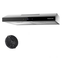 Gasland Chef - gasland Campana extractora de 60 cm con Evacuación y Reciclaje, Campana silenciosa, 3 niveles, 1 filtro de carbón - SR60SS - 202 m³/h