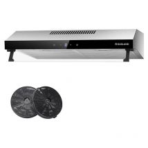 Gasland Campana extractora de doble motor de 60 cm y 333 m³/h, Campana extractora decorativa empotrada con Evacuación y Recirculación, Touch Control,