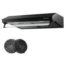 Gasland Campana extractora de doble motor de 60 cm y 333 m³/h, Campana extractora decorativa empotrada con Evacuación y Recirculación, Touch Control,