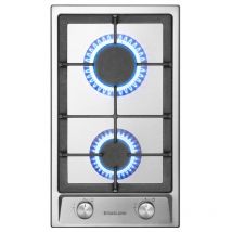 Gasland GH30SF Piano cottura a gas da incasso, in acciaio inox, 2 fiamme, 30 cm, piano cottura a gas, 4200 Watt, gpl / gas naturale