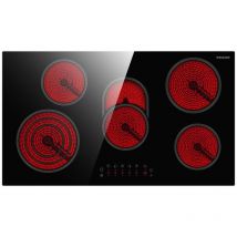 Gasland Chef - gasland Placa vitrocerámica encastrable, temporizador y cierre de seguridad - CH90BF - 5 zonas - 8500W