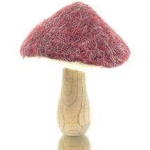 Herbst- und Weihnachtsdeko Pilz Rot & Natur ø 11 cm - Holz & Filz - Gasper