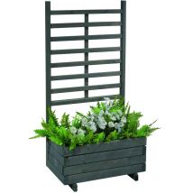 Gaspo - Jardinière avec treillis 'Gmunden' - l 136 cm x h 136 cm Gris vintage