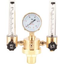 Gasregler, Argon-druckregler Mit Doppel-ausgang, G5/8 Argon-durchflussmesser, Gasdruckminderer (5/8 Weibliches Gewinde)