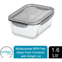 Gastromax - Multipurpose bpa Free Glass Food Container with Airtight Lid, 1.6 l