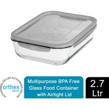 Gastromax - Multipurpose bpa Free Glass Food Container with Airtight Lid, 2.7 l