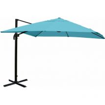 Hegele - Gastronomie-Ampelschirm HHG-323, 3x4m (Ø5m) Polyester Alu/Stahl 26kg türkis ohne Ständer, drehbar