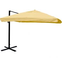 Hegele - Gastronomie-Ampelschirm HHG-329, Sonnenschirm, 3x4m (Ø5m) Polyester/Alu 26kg Flap, creme ohne Ständer, drehbar