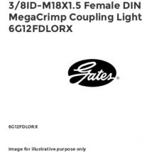 Gates 3/8ID-M18X1.5 Female DIN MegaCrimp Coupling Light 6G12FDLORX