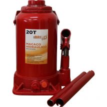 Bricoferr - Gato hidráulico tipo botella 20T – Altura ajustable de 244 a 447 mm