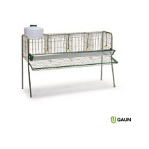 Gaun - Batería de jaulas para gallinas de 4 departamentos