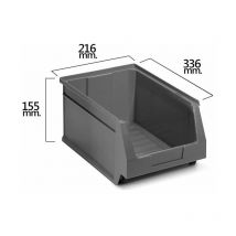 Industrias Tayg - Tiroir empilable gris No54 336x216x155 mm. (6/6)