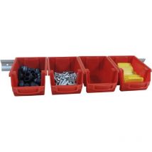 Metalworks - gaveta polipropileno MWSPACY2R apertura frontal - rojo 1l