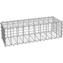 Tectake - Gavión para piedras - gavión decorativo de acero, muro protector galvanizado exterior para jardín, malla para piedras de muro de contención