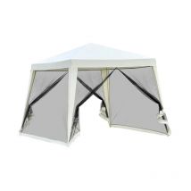 Gazebo 3 x 3 m da giardino con zanzariera