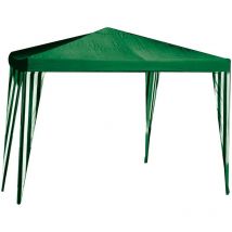 Gazebo 3x4 mt telo copertura in poliestere verde bianco da giardino