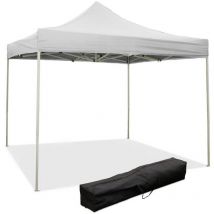 Gazebo richiudibile pieghevole 2 x 2 mt Bianco ricoperto in pvc impermeabile