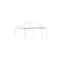Amicasa - Gazebo Pieghevole m 3x6 Bianco. Gambe Telescopiche Parte Bassa 30x30 Mm e Parte Alta 25x25 Mm - F005