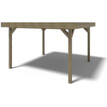 Altanka - Gazebo da giardino in legno pergola 4,04x4,04 m - Impregnata - ALT24
