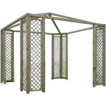Gazebo Lasa Impregnato Cm.300x300 Gazebi Arredo Giardino Arredamento Esterno