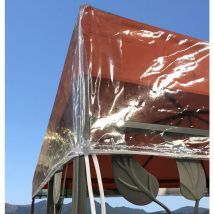 Gazebo housse de protection pour Pavillon 2 x 2 m Protection étanche et transparente contre les intempéries