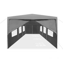 Naizy - Gazebo 3x9m Tenda Stabile Impermeabile con 4 Pannelli Laterali e Finestre e Chiodi Fissi a Terra Gazebo da Giardino Resistente all'Inverno