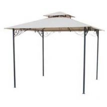 Gazebo in alluminio ornamentale - CM.300X300X280H. - colore beige A-08