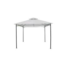 Gazebo 'Echos' 3 x 3 mt – Tenda da giardino in metallo e poliestere – Colore ecru – Altezza 2,70 mt
