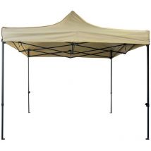 Mobili Rebecca - Gazebo Aneto 3x3 m Polyester Métal Beige Noir Partiellement assemblé
