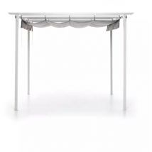 Salmar - gazebo pergola da esterno retrattile 'mykonos', colore bianco - 2,90x2,90x2,30 mt