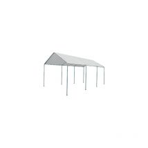 Gazebo Nampa en me'tal tissu polyester blanc 160 gr/m 3x6 m tonnelle de jardin exte'rieur