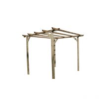 Febazon - Gazebo pergola gratuit en bois de pin impre'gne' de 3x3x2,5 me'tres adapte' a' l'ameublement de jardins exte'rieurs