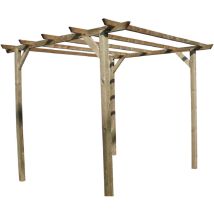 Febazon - Life In Garden Pergola In Legno Di Pino 3x3xh2,5 Mt Gazebo Per L'Arredamento Di Ambienti Esterni E Giardini