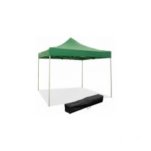 Evergreen - Gazebo plegable 3x3 Verde en pvc impermeable